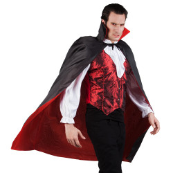 Plášť oboustranný černo červený