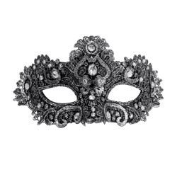 Strieborná divadelná maska