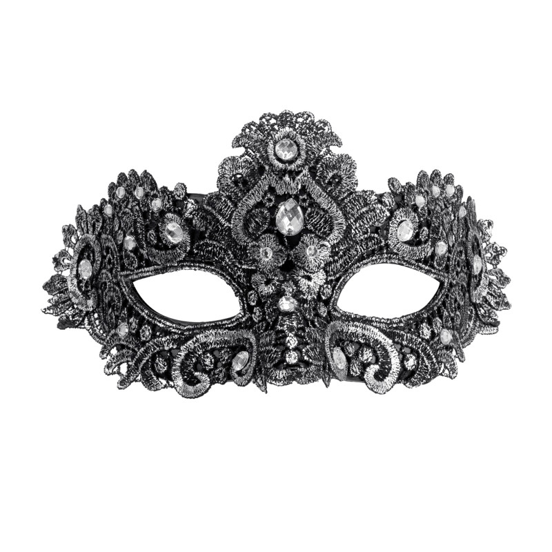 Strieborná divadelná maska