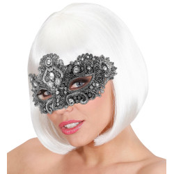 Strieborná divadelná maska