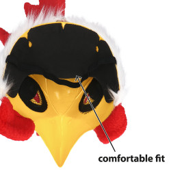 Plyšová maska kohúta