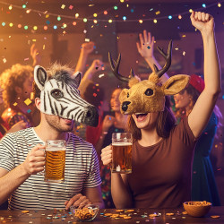 Plyšová maska  zebra