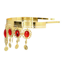 Kovová čelenka s kamínky středověká