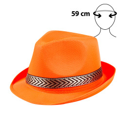 Párty klobouk oranžový  se stužkou
