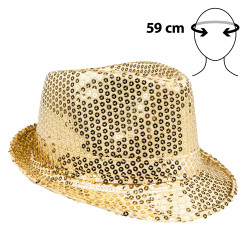 Klobouk zlatý s flitry