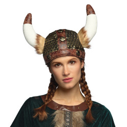 Vikingská přilba pro dospělé s kožešinou