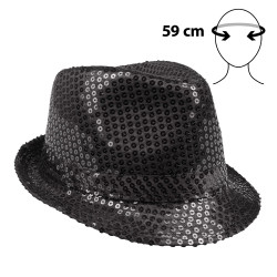 Klobouk černý s flitry