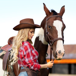 Kovbojský klobouk hnědý rodeo