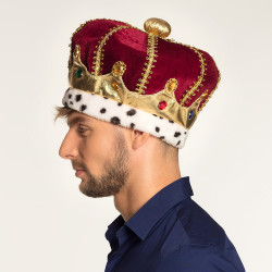 Královská koruna - čepice pro dospělé