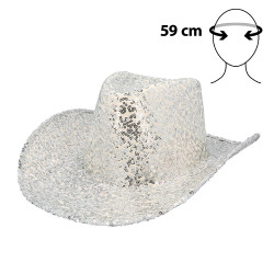 Strieborný rodeo klobúk