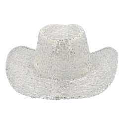 Strieborný rodeo klobúk