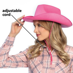 Kovbojský klobouk růžový rodeo