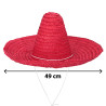 Mexické sombréro Puebla červené