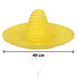 Mexické sombrero Puebla žlté