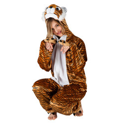 Kostým plyšového tigra pre dospelých (max. 1,95 m)