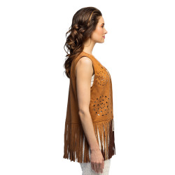 Hnědá vesta Hippie dámská M/L