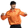 Oranžová pánská disco košile L
