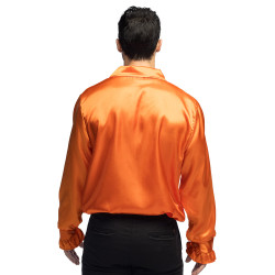 Oranžová pánská disco košile L