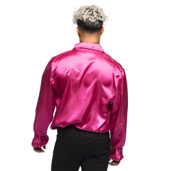 Růžová pánská disco košile XL