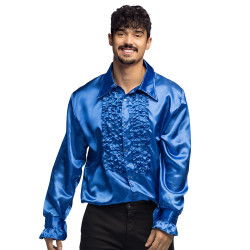Modrá pánská disco košile L