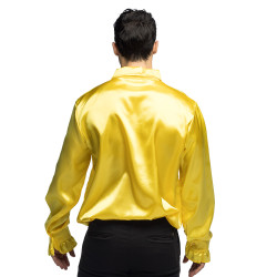 Žlutá pánská disco košile L