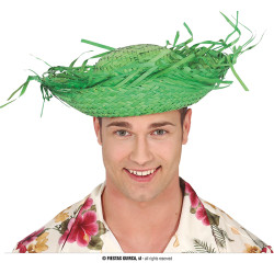 Unisex zelený slamený klobúk