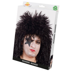 Černá rocková paruka
