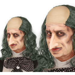 Pleš s dlouhými šedými vlasy (v krabičce)