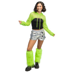 Návleky na nohy Rave neónovo zelené UV