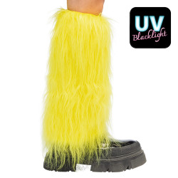 Návleky na nohy Rave neónovo žlté UV
