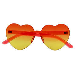 Párty okuliare Festivalové srdcia oranžové