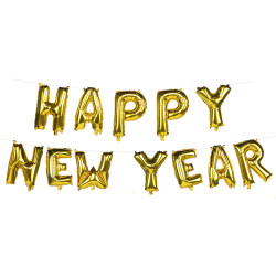 Fóliová balónková girlanda 'Happy new year' (8 m)