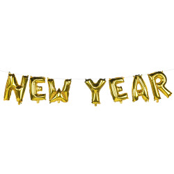 Fóliová balónková girlanda 'Happy new year' (8 m)