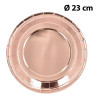 Sada 6 papierových tanierov ružovo zlatých (23 cm)
