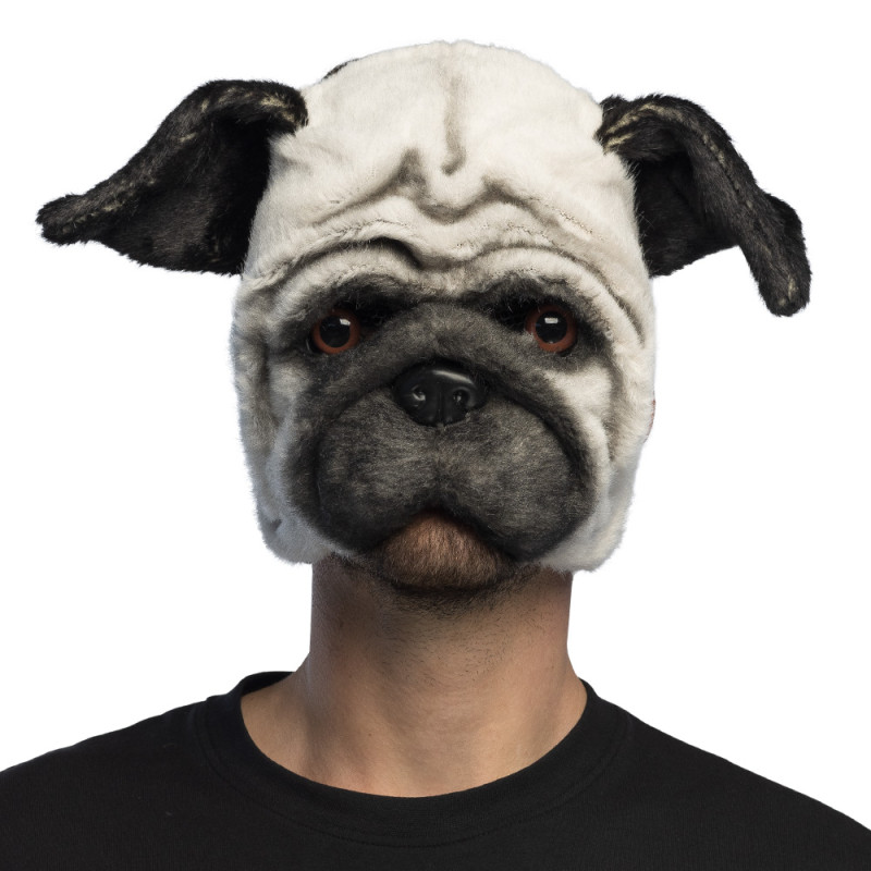 Plyšová polomaska Mops