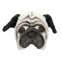 Plyšová polomaska Mops