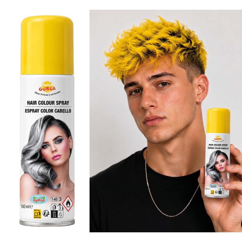 Fluorescenčný žltý sprej na vlasy 125 ml