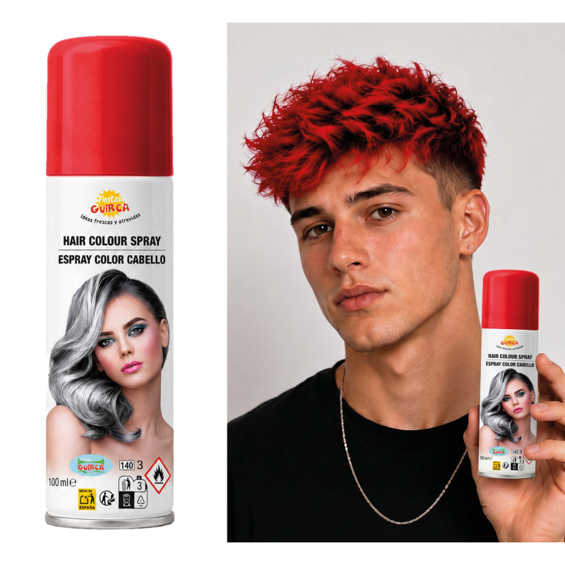 Červený sprej na vlasy 125 ml