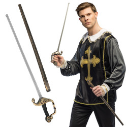 Mušketiersky rapír Duelblade s pošvou (68 cm)