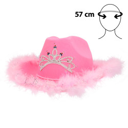 LED klobouk Růžový bandita