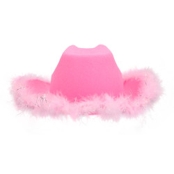 LED klobouk Růžový bandita