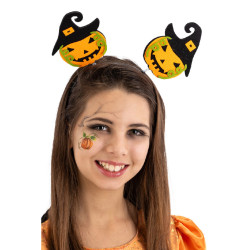 Halloweenská čelenka s dýněmi