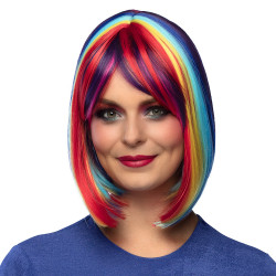 Paruka multicolor dámská krátká