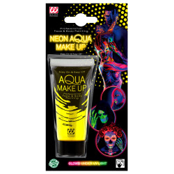 Neonový žlutý aqua make-up