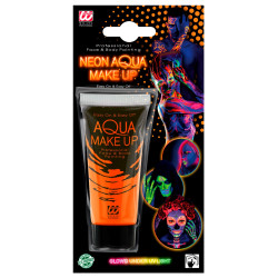 Neonový oranžový aqua make-up