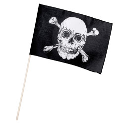 Pirátská vlajka na hůlce