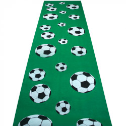 Párty zelený koberec s potiskem fotbal