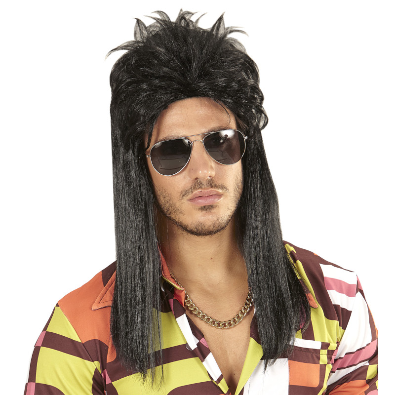Pánská paruka rocker černá Pánská paruka rocker černá