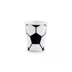 Papírové kelímky fotbalový míč -260 ml - 6ks