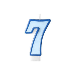 Narozeninová svíčka číslo 7 modrá